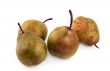 ripe pears on white