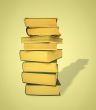 stack of old books with shadow