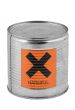food tin can with harmful sign