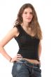 Beautiful teenager standing with hands on her hips