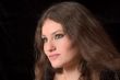 Beautiful brunette in gothic makeup