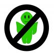 No Aliens Allowed Sign