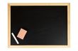 Empty black chalkboard