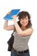Student woman with backpack