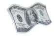 falling down 100 dollar note