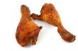 fried chicken legs on white background