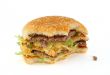 half-eaten delicious hamburger