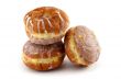 iced donuts on white