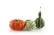 three different pumpkins