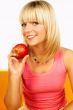 Happy women with fruits