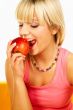 Happy women with fruits