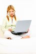 Beauty with laptop