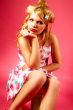 Woman with curlers