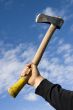 hand with an axe