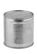 food tin can on white