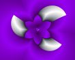 3d Purple flower