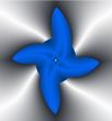 Blue twisted cross stick pin