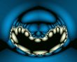 Laughing blue reptile