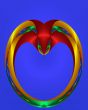 Cloisonne heart ring