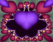 A purple heart frame