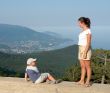 Family on a mountain