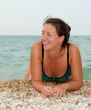 woman against the sea