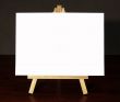 Wood Easel With White Canvas