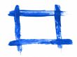 blue painted frame