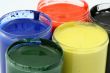 multicolored paint pots