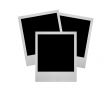 stack of photo frames against white