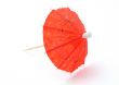 red asian cocktail umbrella