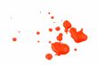 red wet paint splash