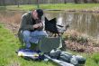 Preparing for his fishing