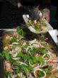 A serving of seafood salad