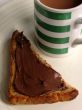 Tea and toast with chocolate spread