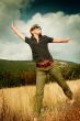Woman and Mouintain Outdoors