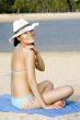 Woman In Hat On Beach