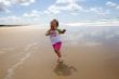 little girl running