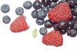bilberries and raspberries, summer fruits