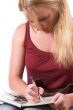 Woman doing her admininstration