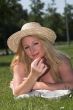 Woman relaxing in the park