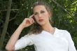 Pretty businesswoman; relaxed moment
