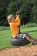 Swinging at the playground