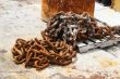 Rusty Chain on Dock