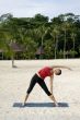 Stretching On Beach
