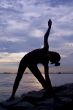 Yoga Stretch At Sunset