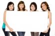 Girls And Blank Sign