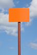 empty sign post against the sky