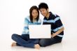 Couple using Laptop