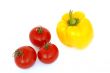 tomatoes and bell pepper isolated